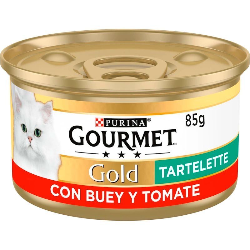 Gourmet Gold Tartelette – Pâtée chat bœuf et tomates 85 g