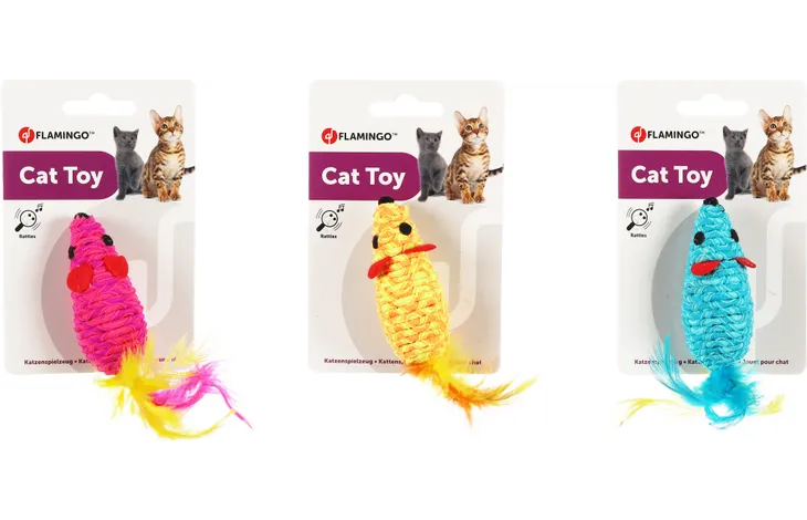 Jouet Shuka Souris Plume Plusieurs Couleurs