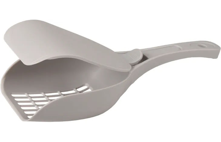 560847 PELLE A LITIERE POUR CHAT LIDO GRIS AVEC COUVERCLE 10x26x5CM