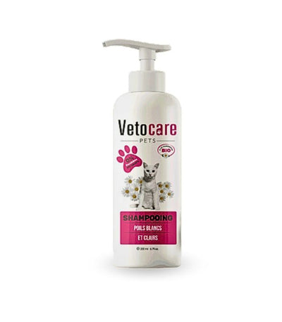 Shampoing nourrissant pour chat poils blancs et clairs 200 ml – La Passion Canine Maroc