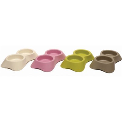 Gamelle double en plastique petit modèle – La Passion Canine Maroc