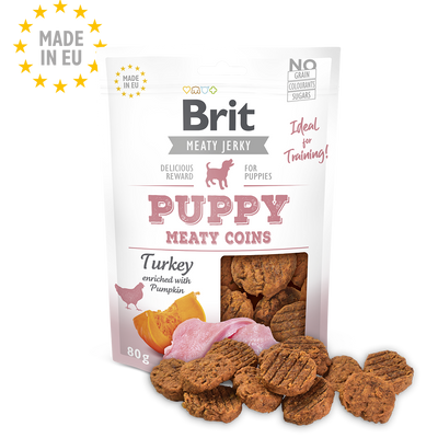 Brit Snack ‚Äì Pi√®ces de viande de dinde pour chiots 80G