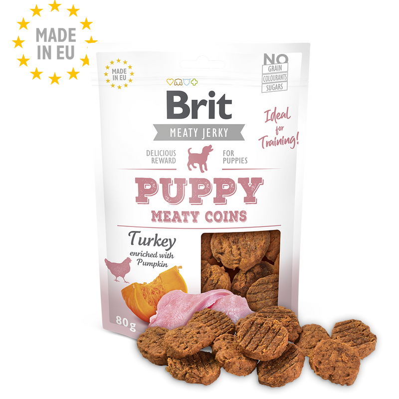 Brit Snack – Pièces de viande de dinde pour chiots 80G