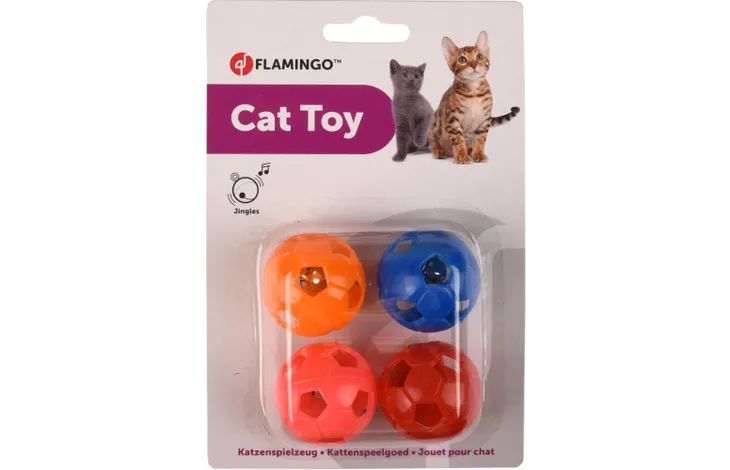 560899 JCHAT BALLE EBRU + CLOCHETTE MULTI 3,8CM