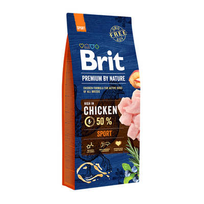Brit Premium by Nature Sport – Croquettes chien actif toutes races 15 kg – La Passion Canine Maroc