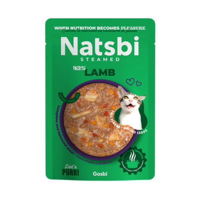 Natsbi – Aliment humide pour chat adulte à l'agneau 80 g – La Passion Canine Maroc