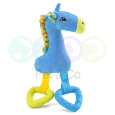 Jouet peluche cheval pour chien avec triangles en caoutchouc – La Passion Canine Maroc
