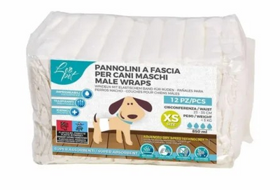 Leopet – Couches jetables chien mâle taille S, lot de 12 – La Passion Canine Maroc