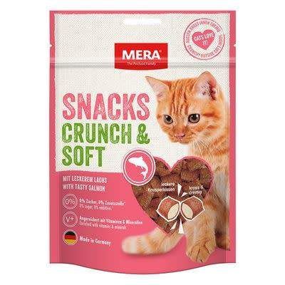 Mera Crunch & Soft – Friandises chat au saumon 200 g