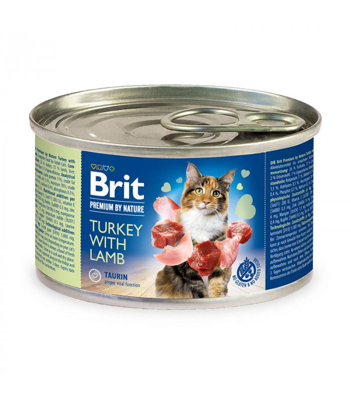 Brit Premium by Nature – Pâté chat adulte dinde et agneau 200 g