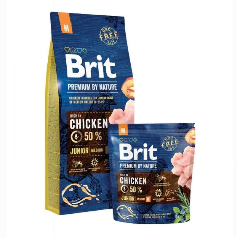 Brit Premium by Nature Junior M – Croquettes chiot race moyenne 15 kg