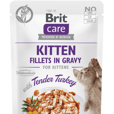 BRIT PATE POUR CHATON A LA DINDE 85G