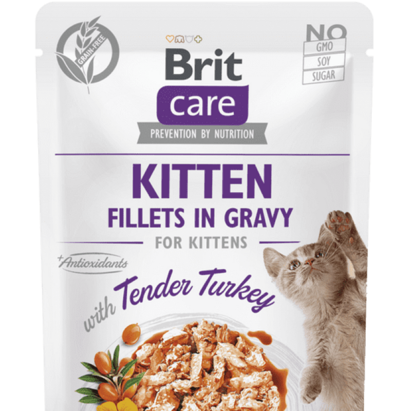 BRIT PATE POUR CHATON A LA DINDE 85G