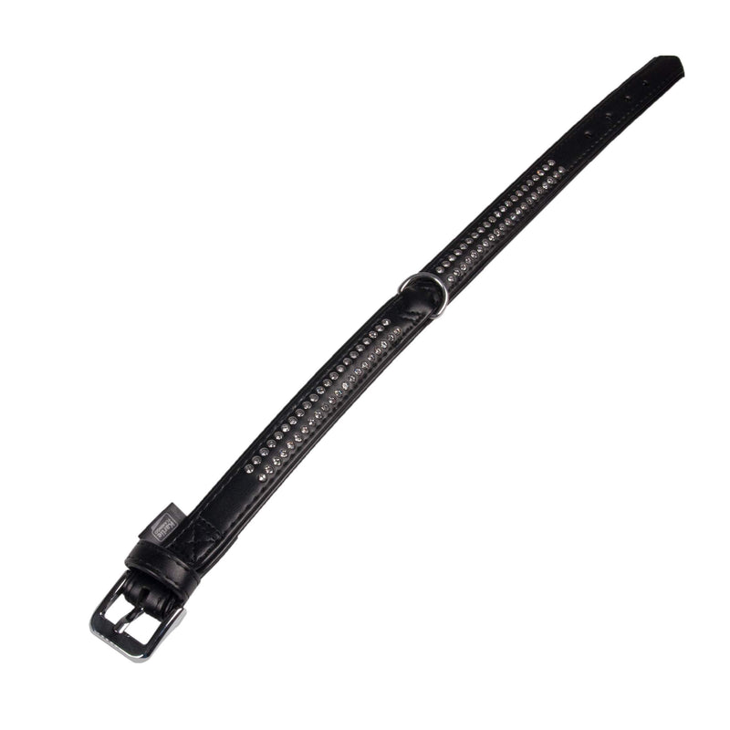 COLLIER REMBOURRÉ MONTE CARLO NOIR M/L 50CM22MM