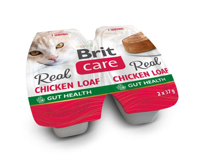Brit Care Cat Pâté – Friandise chat poulet santé intestinale 2 x 37 g – La Passion Canine Maroc