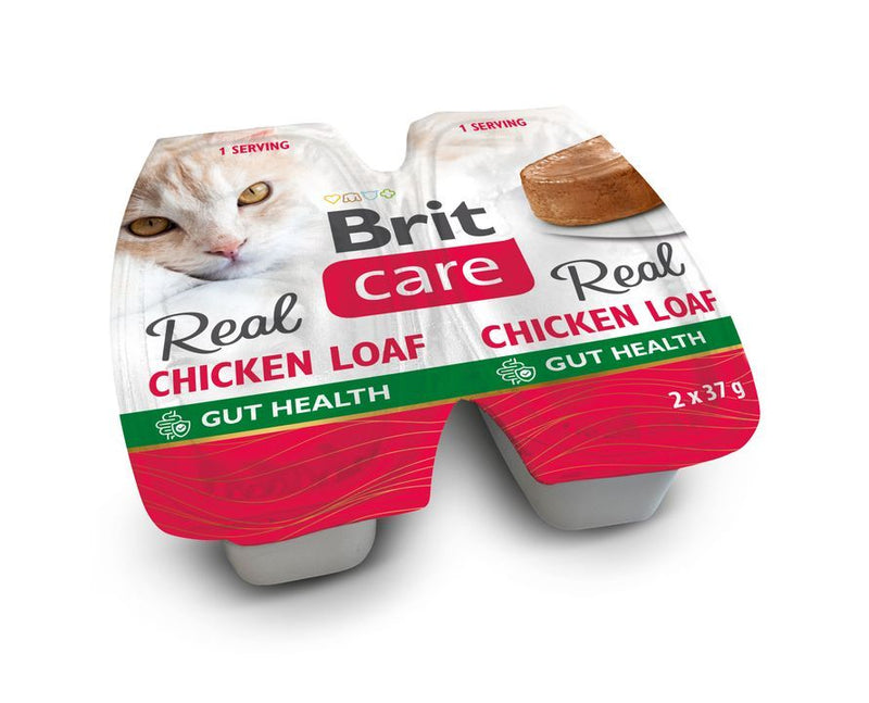 Brit Care Cat Pâté – Friandise chat poulet santé intestinale 2 x 37 g