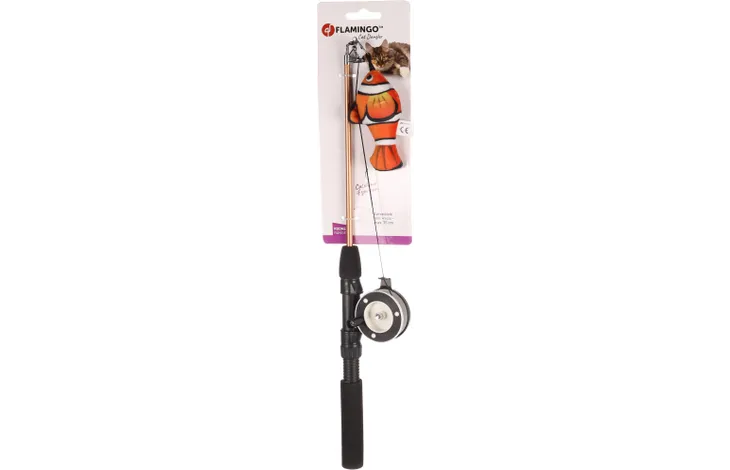 Jouet Rodney Poisson Clown & Canne √Ä P√™che Orange