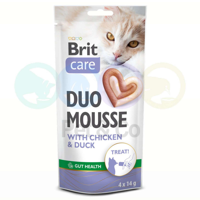 Brit Care Cat Mousse – Friandises chat poulet et canard 4 x 14 g