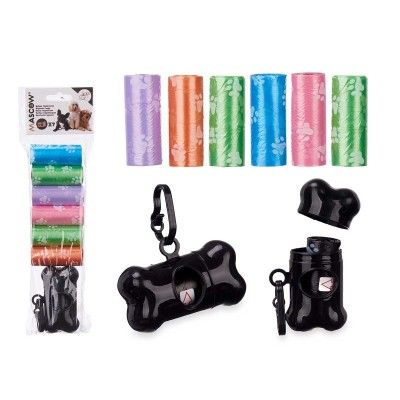 Mascow – Lot de 7 rouleaux de sacs pour distributeur – La Passion Canine Maroc