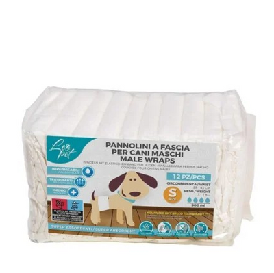 Leopet – Couches jetables chien mâle taille S, lot de 12 – La Passion Canine Maroc