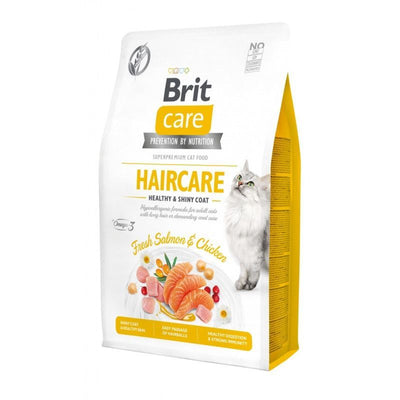 Brit Care Cat Haircare – Croquettes chat pelage sain 2 kg – La Passion Canine Maroc