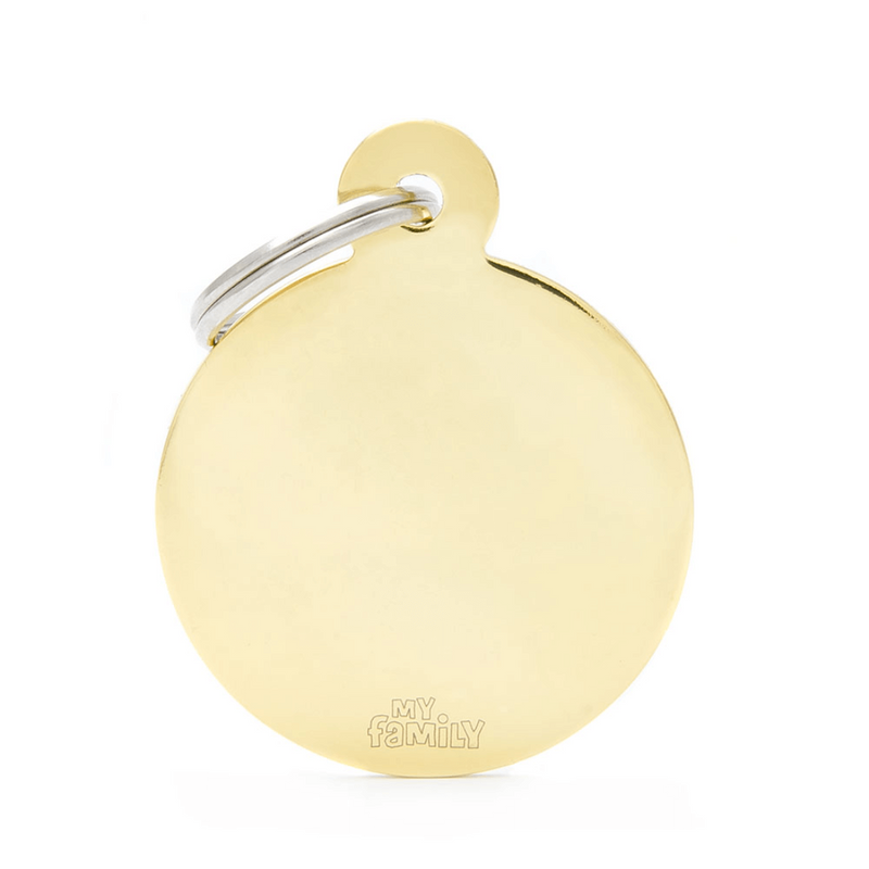 MyFamily Basic – Grande médaille ronde laiton doré