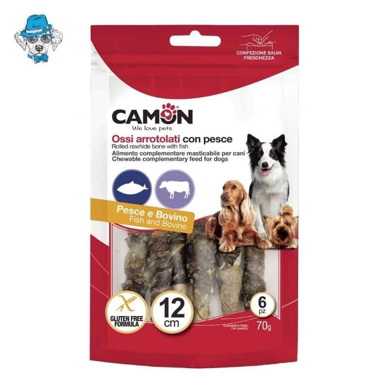 Camon – Roulés poisson et bœuf pour chien 70 g