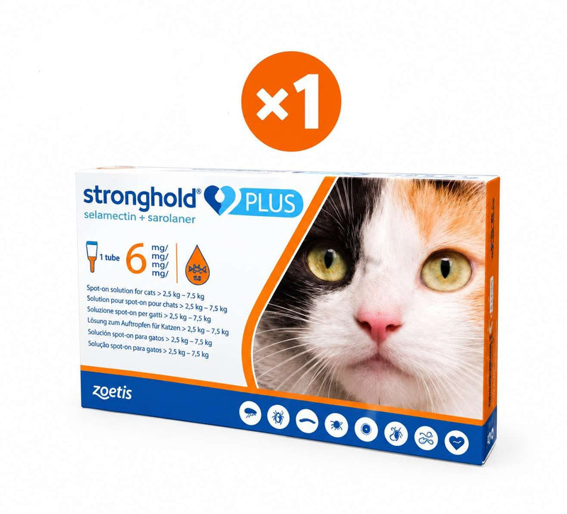 Stronghold Plus – Pipette antiparasitaire chat 2,5-5 kg (x1)