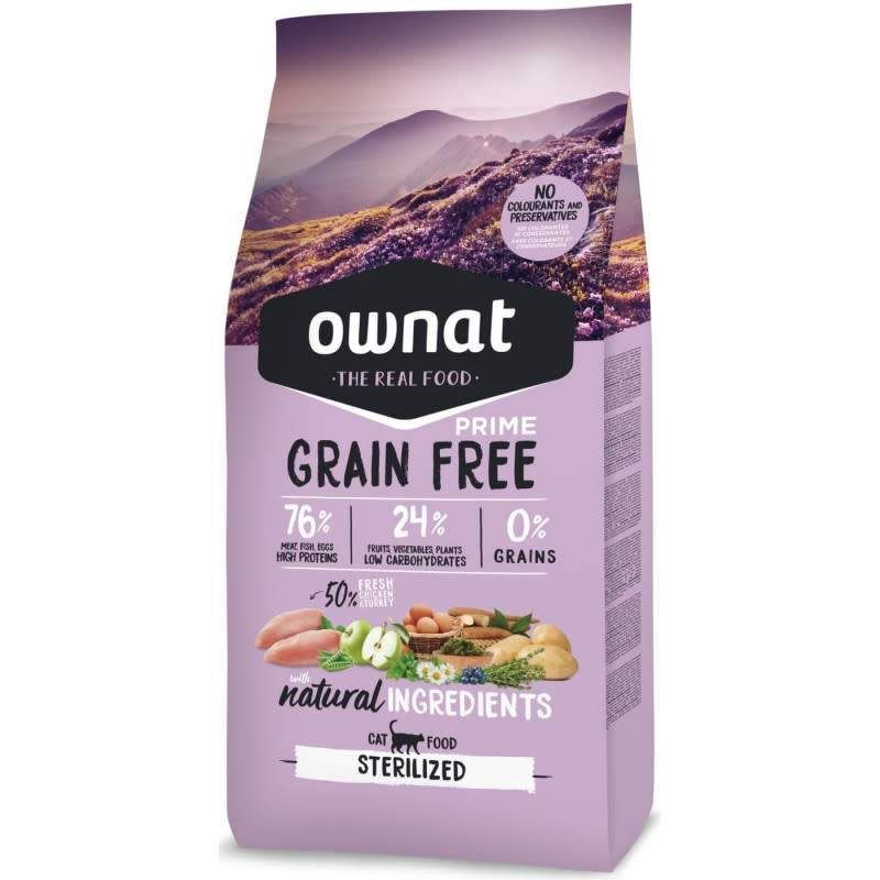 Ownat Grain Free Sterilized – Croquettes chat stérilisé sans céréales 3 kg