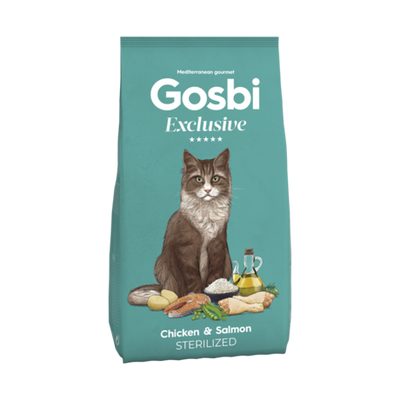 Gosbi Exclusive Sterilized – Croquettes chat stérilisé poulet saumon 400 g – La Passion Canine Maroc