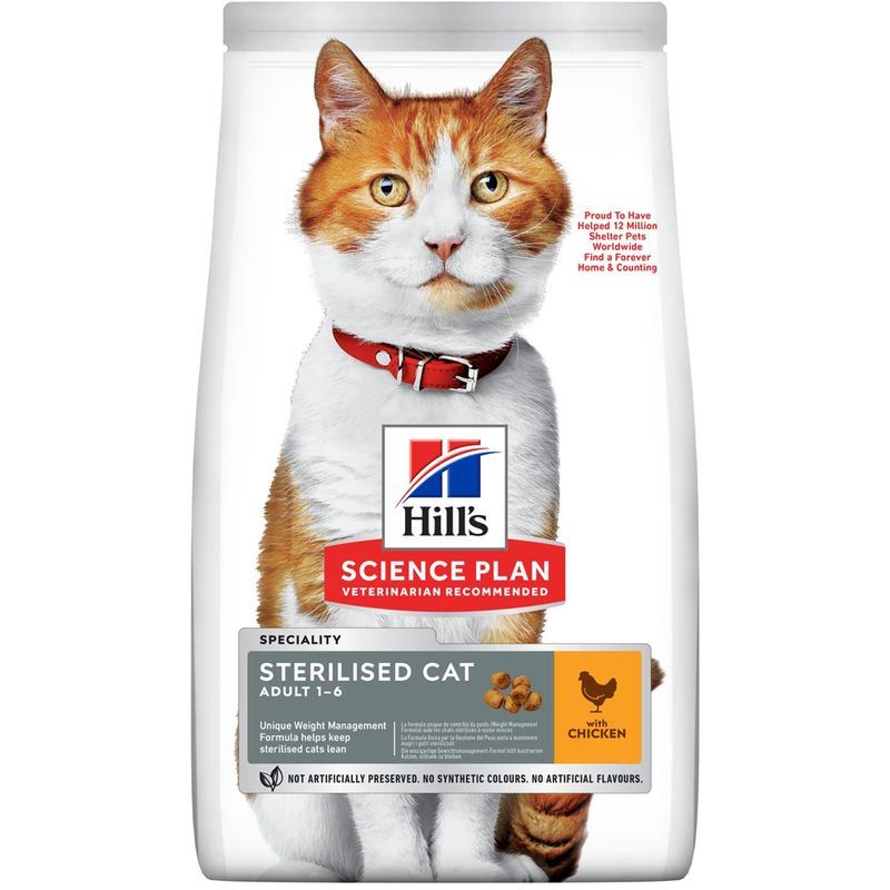 Hill's Science Plan - Croquettes Chat Adulte Stérilisé au Poulet 1,5KG