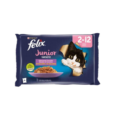 Felix Kitten – Sachets pour chaton thon et saumon 4x85 g – La Passion Canine Maroc