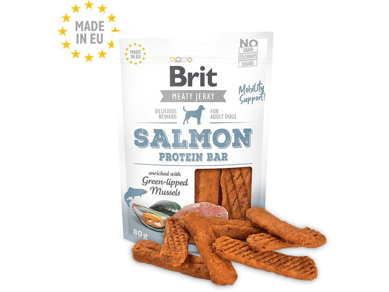 Brit Jerky Salmon Protein Bar – Friandise chien au saumon 80 g