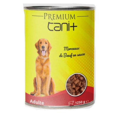 Pâtée chien adulte – Morceaux de bœuf en sauce 1,25 kg – La Passion Canine Maroc