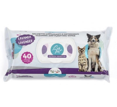 Lingettes nettoyantes chien et chat lavande x40 – La Passion Canine Maroc