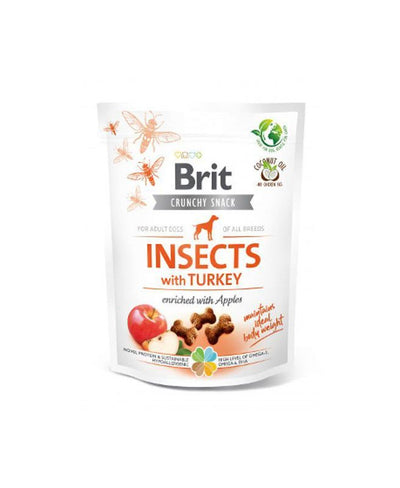 Brit Care Crunchy Cracker – Friandises chien insectes et dinde 200 g – La Passion Canine Maroc
