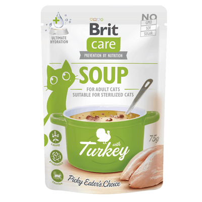 BRIT SOUP TURKEY POUR CHAT ADULT 75G