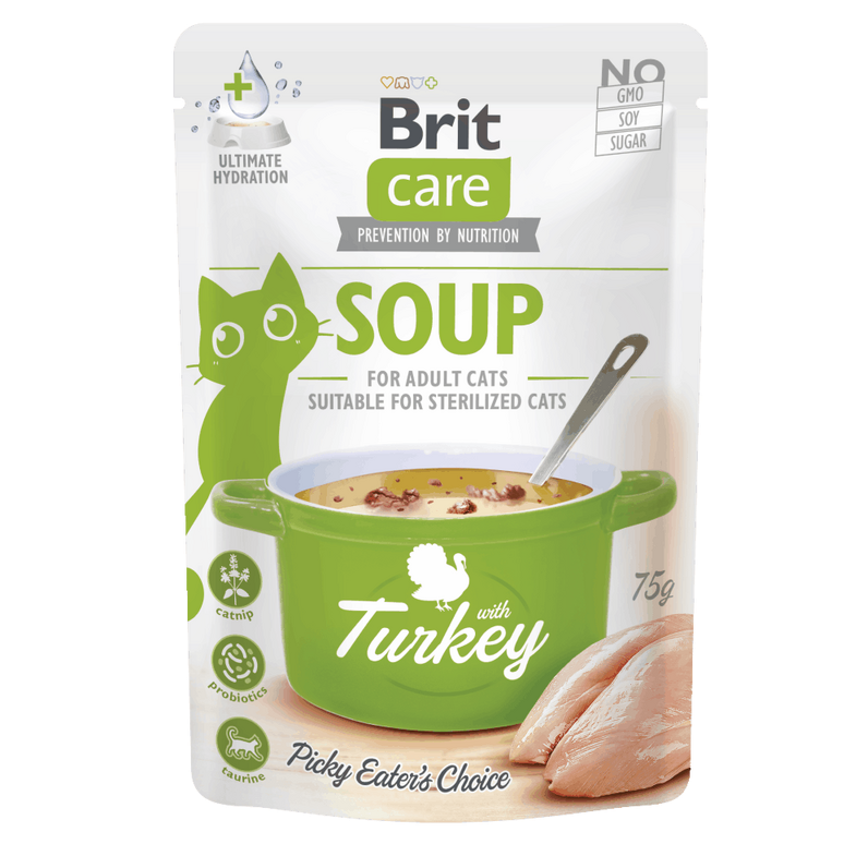 BRIT SOUP TURKEY POUR CHAT ADULT 75G