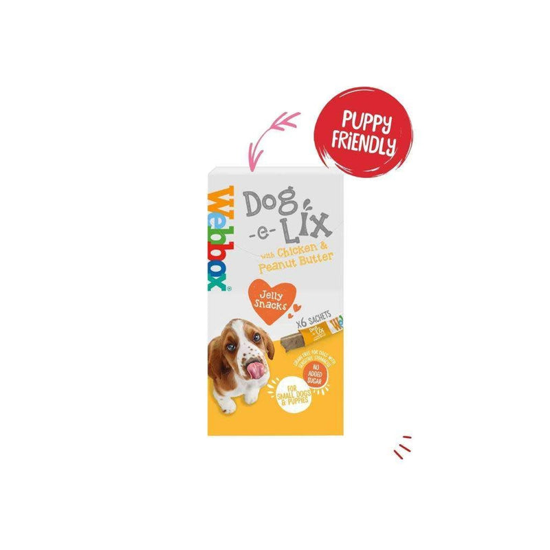 Webbox Dog-e-Lix – Friandise crémeuse chien poulet beurre de cacahuète x6