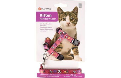 Harnais et laisse pour chaton motif souris lilas 20-35 cm – La Passion Canine Maroc