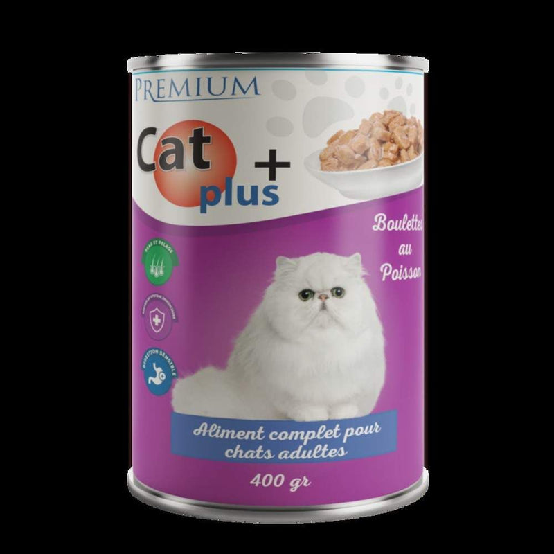 PREMIUM CAT+ MORCEAUX DE POISSON POUR CHAT ADULT 400G