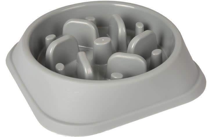 Gamelle anti-glouton Bobo pour chien gris