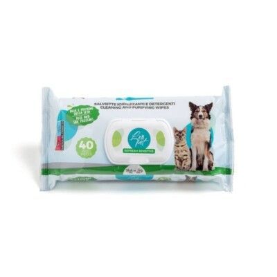 Leopet – Lingettes hygiéniques chien et chat musc blanc chlorhexidine x40