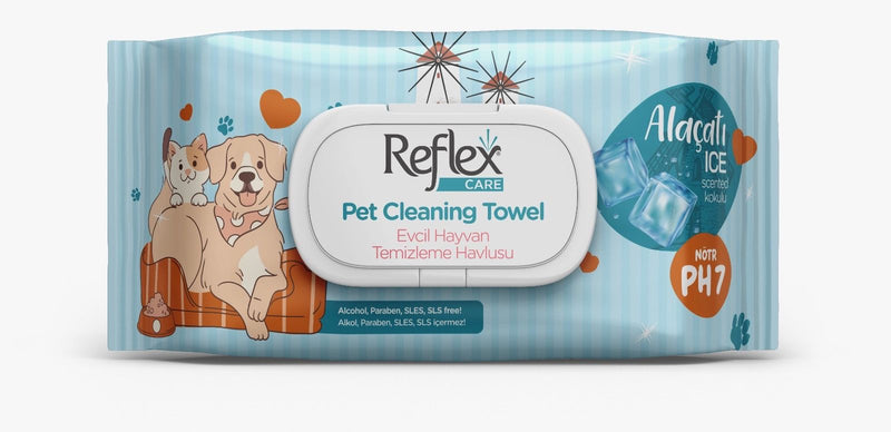 Reflex Care – Lingettes nettoyantes animaux parfum Alaçatı Ice x50