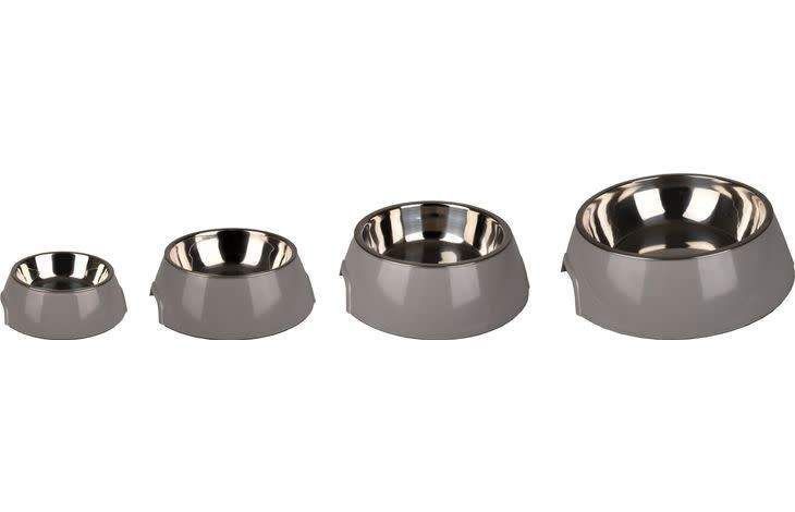 Gamelle pour chien nourriture et eau grise