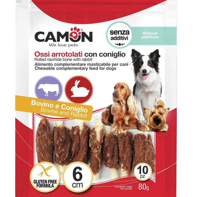 CAMON Mini rouleaux de peau de vache au lapin 10PIECE 6CM