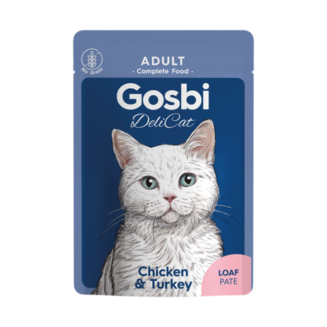 Gosbi DelicCat Adult – Pâté pour chat poulet et dinde 70 g