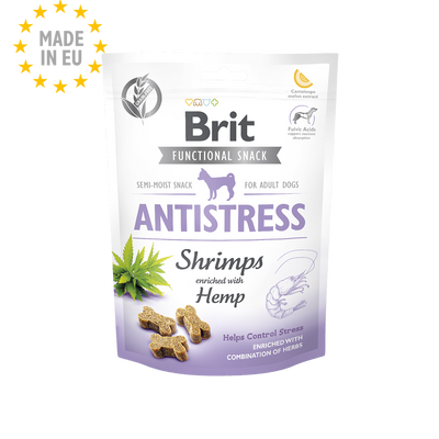 Collation fonctionnelle anti-stress pour chien Brit Care aux crevettes 150G