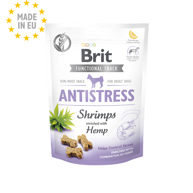 Collation fonctionnelle anti-stress pour chien Brit Care aux crevettes 150G