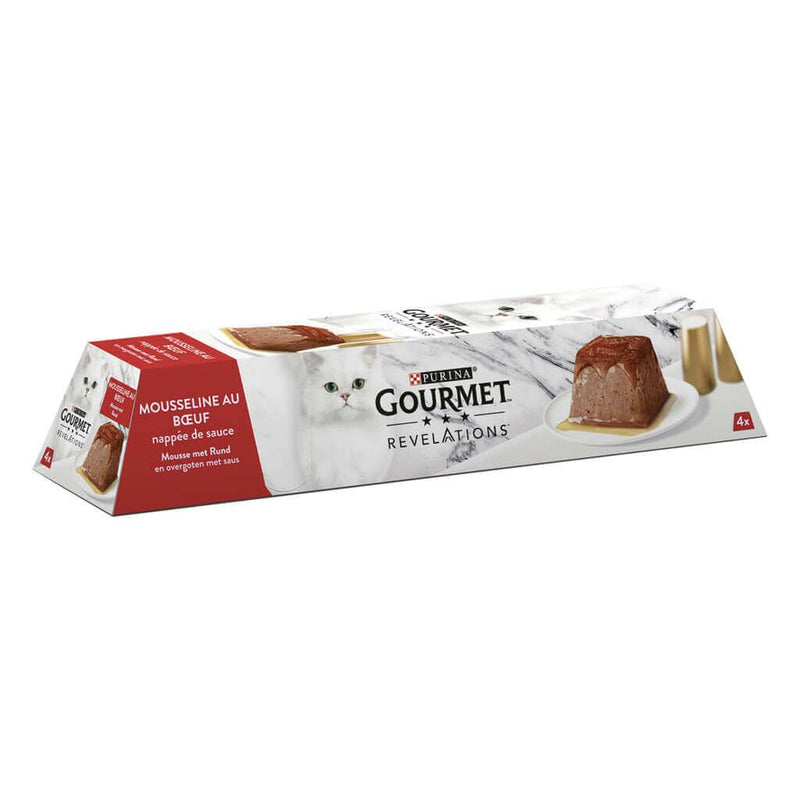 Gourmet Revelations – Mousse chat au bœuf 4 x 57 g